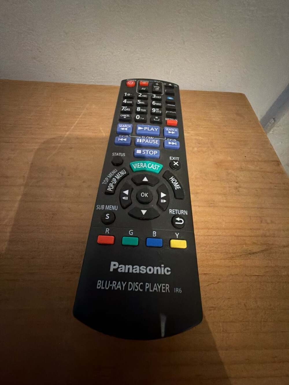 Panasonic Blu-Ray Disc Player Remote Control IR6
